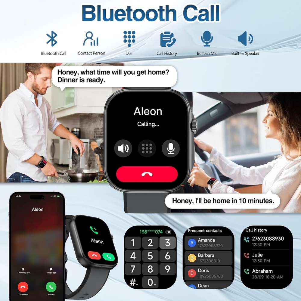 New GCZ Smart Watch, AI Voice Control, Waterproof, Android & iOS - Picture 3 of 9
